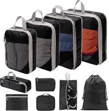 Set Di Organizer per Valigie, 10 Pezzi, Sacchetti per Vestiti, Sacchetti per Sca