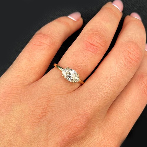 Fede nuziale diamante - diamante, marchesa