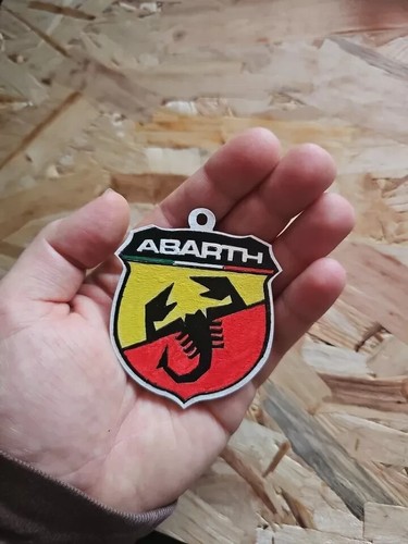 Portachiavi abarth legno - portachiavi,
