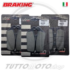 KIT 3  PASTIGLIE FRENO KYMCO XCITING 250 2004 2005 2006 ANTERIORE POSTERIORE