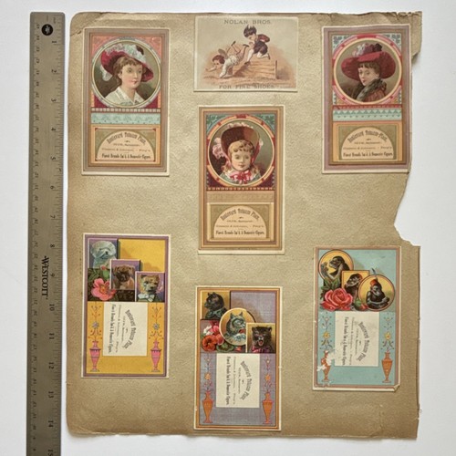 Pagine album vittoriane - , carte
