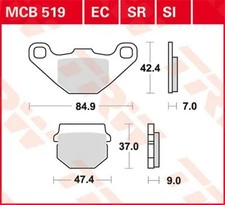 Trw mcb519 brake pad - trw,