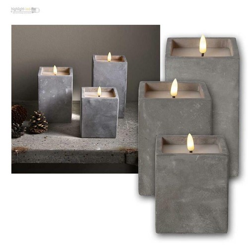Candele led vera cera - led, "cemento
