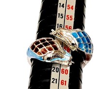 Anello vintage serpente smalto - vintage,
