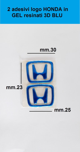 Adesivi honda gel - mm.30, blu