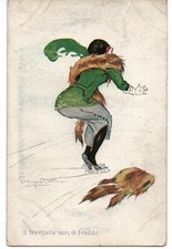LLS 25 1916 PLINIO CODOGNATO (1878-1940) - Cartolina Moda Art decò - FP - VG