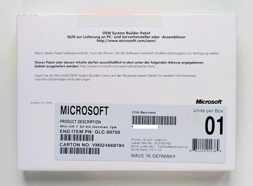 Microsoft windows ultimate - microsoft, 7