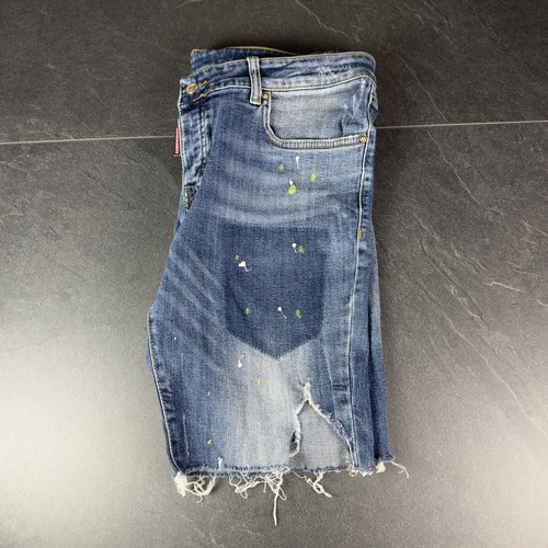 Dsquared2 ripped jean shorts - ripped,