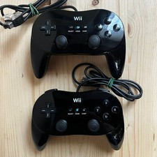 Classic Controller Pro Wii Coppia di Gamepad Nero - Joystick Originale Nintendo