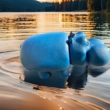 MITICO Ippopotamo Vintage PIPPO Della LINES Designer Armando Testa Carosello