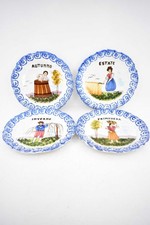 Set Di 4 Piatti In Ceramica