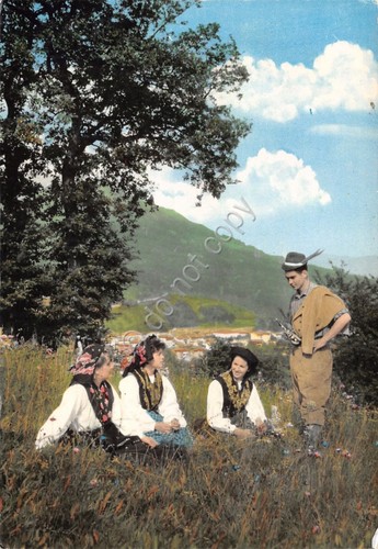 Cartolina carnia costumi - cartolina,