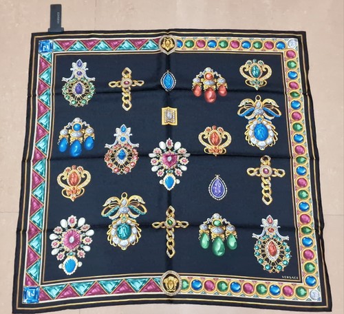 Sciarpa seta stampa versace - seta,