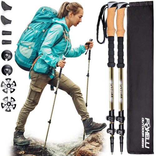 Bastoncini trekking fibra - bastoncini,
