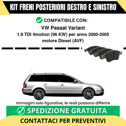Pastiglie freno posteriori - freno, vw