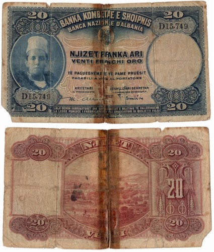 Albania italiana 20 - italiana, franchi
