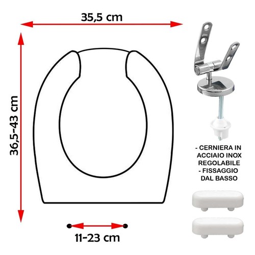 Sedile copriwater compatibile - sedile,