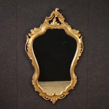 Grande specchiera in legno dorato stile antico Luigi XV specchio XX secolo