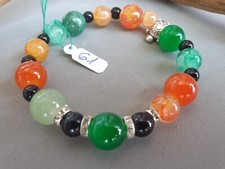    ???BRACCIALE DONNA PIETRE NATURALI DURE ELASTICIZZATO  21 CM. N.61 ???