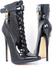 Stivali a spillo/chiudibili sexy tacco alto pizzo taglia 37! NUOVO! Confezione originale!