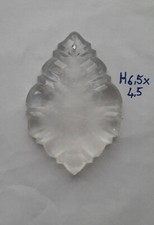Goccia Cristallo per Ricambio Lampadari Antichi,Decorazioni Foglia H.6,5 cm #10