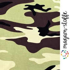 Tessuto MAGAM "Logan" Camouflage Jersey ÖKO-TEX al metro da 50 cm