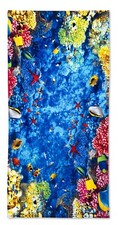 Telo Mare Barriera corallina spugna cotone cinigliato asciugamano 80x160 cm
