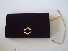 BORSA BORSETTA TRACOLLA/POCHETTE VELLUTO NERO - VINTAGE ANNI '70