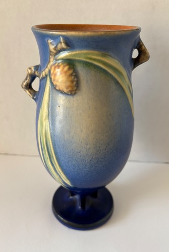 Vaso pigna blu ceramica - blu, in