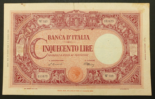 500 lire 1946 - lire, bb