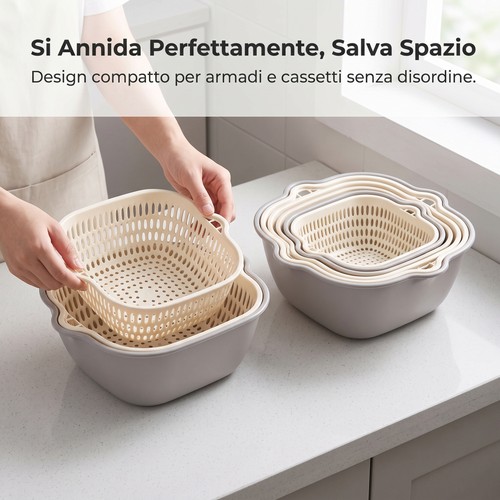 Set scolapasta doppio - scolapasta,