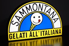 Lampada Insegna Luminosa USB C LED Targa Lightbox SAMMONTANA Vintage 3D gelati