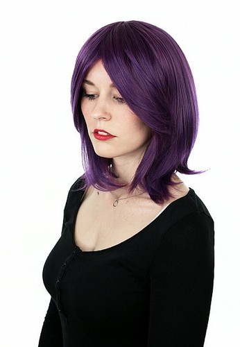 Parrucca donna viola scuro