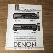 GRAM83 MAGAZINE ADVERT 11X8 DENON DCD 820 & 920 CD PLAYERS