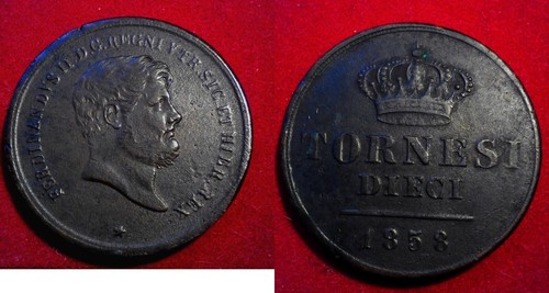 Tornesi 1858 ferdinando ii - 1858,