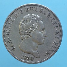 CARLO FELICE 5 LIRE 1830