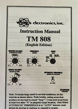 TM 808 METAL DETECTOR BIANCO ISTRUZIONI MANUALE SPEDIZIONE IL GIORNO SUCCESSIVO SPEDIZIONE GRATUITA