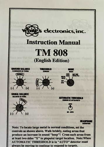 808 whites metal detector - tm,