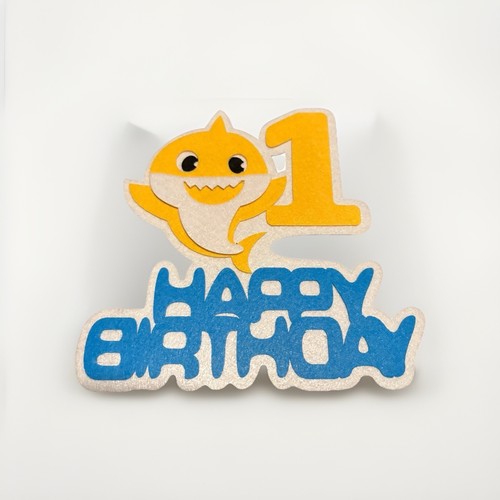 Cake topper feltro - , squalo