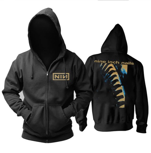 Felpa con cappuccio zip nine - cappuccio,