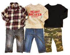 Abbigliamento camicie pantaloni jeans manica lunga cuore bambino 12-18 12/18 mesi