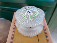 Art Nouveau Scatola In Vetro Smaltato Polilobata Jugendstil