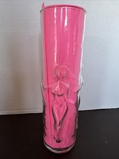 Vintage Libbey La Femme Embossed Nude Naked Lady 8 3/4 Tall Glass Tumblers