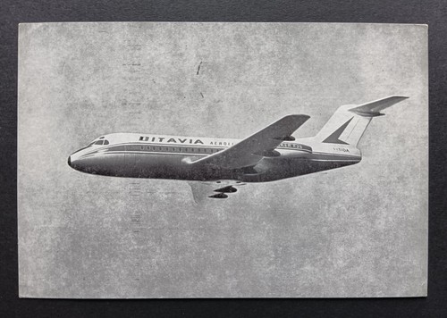 Cartolina itavia fokker f28 - itavia,