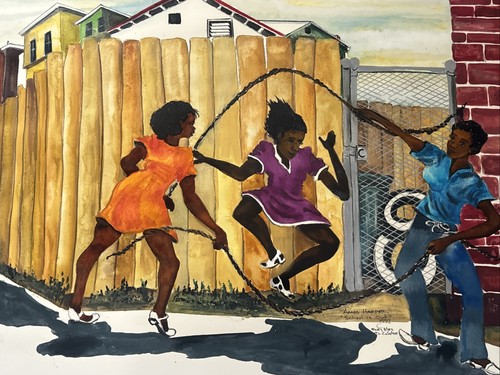 Quadro afroamericano nero