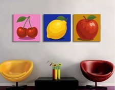 Set 3 Quadri Moderni Dipinti a