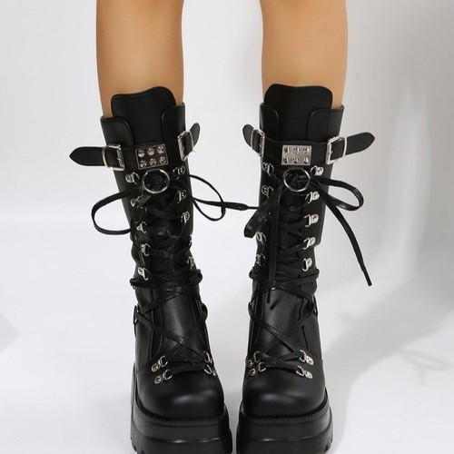 Stivali biker donna gotici