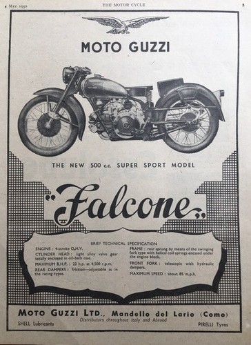 Moto guzzi falcone 500 super - guzzi,