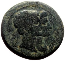 RARISSIMA Augusto 27 a.C. - 14 d.C. con Livia Augusta AE 20 zecca Efeso in Ionia