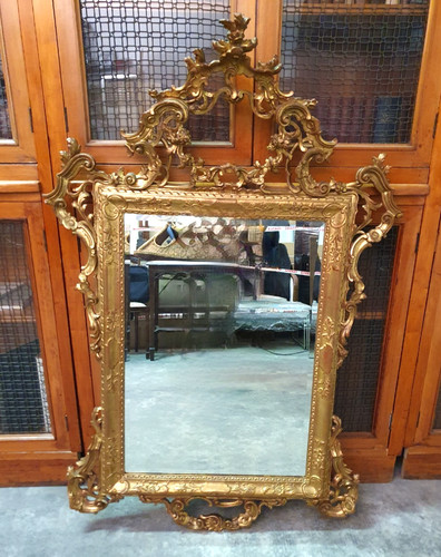 Antica grande specchiera con - antica,